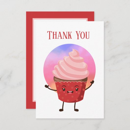 Vendeurs de cupcake mignons ou Merci boulanger (Devant / Derrière)