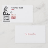 Vendeuse de modèle de carte de visite (Devant / Derrière)