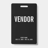 Vendor All Access Pass Event ID Badge (Avant)
