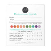 Vendor Leads Chalk Couture Drawing Booking Recruit Notitieblok (Voorkant)