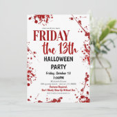 Vendredi 13e Invitation de la fête d'Halloween (Debout devant)
