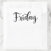 Vendredi - Autocollant de calligraphie / lettrage (Sac)