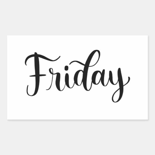 Vendredi - Calligraphie / Sticker à lettres (Devant)
