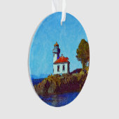 Vendredi Harbor Lime Kiln Phare Acrylique Ornamen (devant)