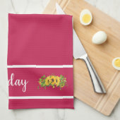 Vendredi Jour de la semaine Sunflower Serviette de (Quart Plié)