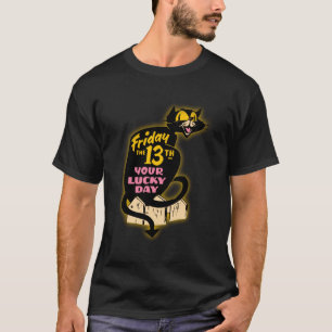 Vendredi le 13ème T-shirt Chat Noir