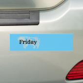 VENDREDI -petit - Sticker (En voiture)