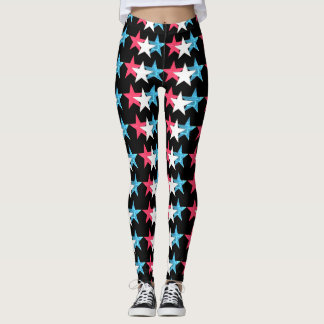 Vendredi Red, WH & BL Sterren Design Leggings