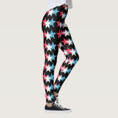 Vendredi Red, WH & BL Sterren Design Leggings (Rechts)