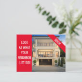 Vendu - Carte postale amusante - Rouge (Debout devant)