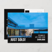 Vendu - Noir Moderne - Carte postale (Devant / Derrière)