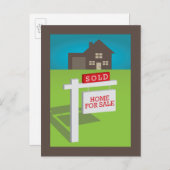 Vendu ! Nous avons acheté une maison ! Carte posta (Devant / Derrière)