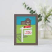 Vendu ! Nous avons acheté une maison ! Carte posta (Debout devant)