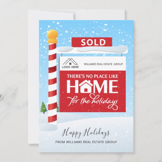 Vendu Signal QR Code Immobilier Carte de Noël (Devant)