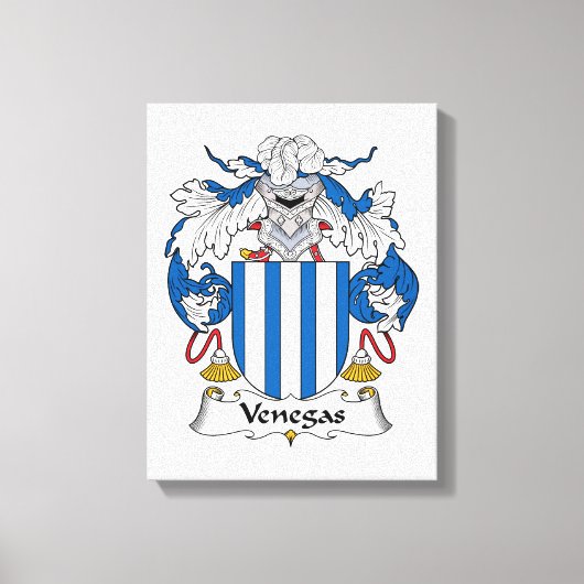 Venegas Family Crest Canvas Afdruk (Voorkant)