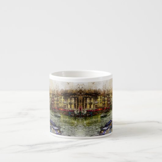 Venetiaans kanaal scène espresso kop (Voorkant)