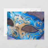 Venetiaans masker 2 briefkaart (Voorkant / Achterkant)