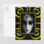 Venetiaans masker 3 briefkaart (Voorkant / Achterkant)
