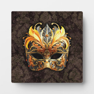Venetiaans Maskerbal Gouden Masker Fotoplaat