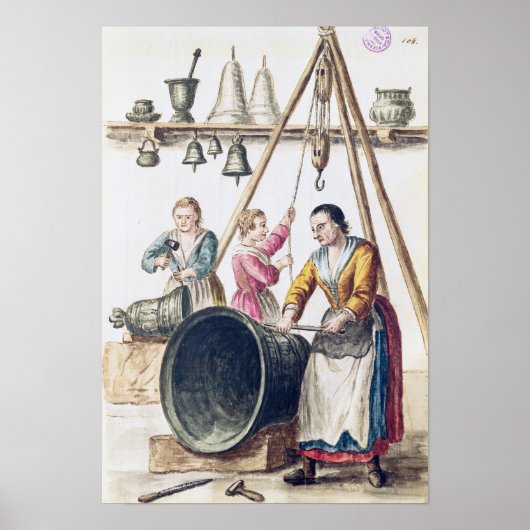 Venetiaanse bellmakerswinkel poster (Voorkant)