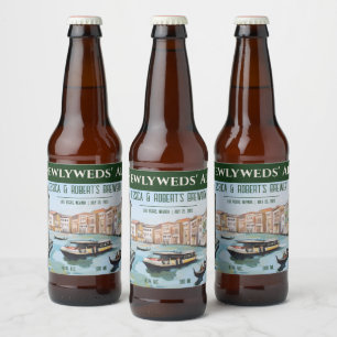 Venetiaanse bruiloft bier etiket