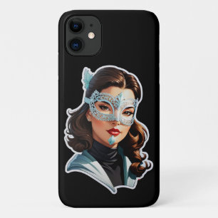 Venetiaanse gemaskerde dame iPhone 11 hoesje