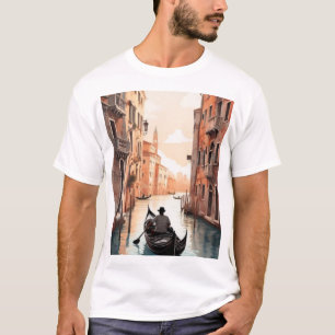 Venetiaanse gondel Romance ontwerp, T-shirt