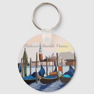 Venetiaanse gondels bij Palazzo Ducale Venetië Sleutelhanger