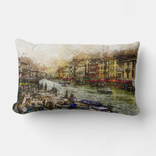 Venetiaanse gracht scene kussen
