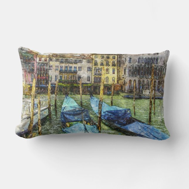Venetiaanse Kanaal Gondels Kussen (Voorkant)