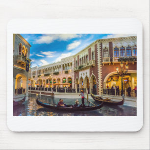 Venetiaanse Las Vegas Gondel Kanaal Architectuur Muismat