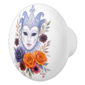 Venetiaanse Masker Bloemen Carnaval Bloom Chic Flo Keramische Knop (Rechts)