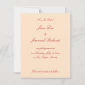 Venetiaanse Masker Save-the-Date Kaarten (Achterkant)