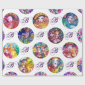 VENETIAANSE MASKERADE MARDI GRAS MASKERS MONOGRAM CADEAUPAPIER (Vlak)