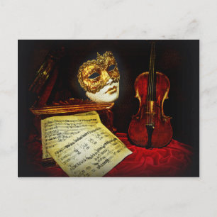 Venetiaanse Maskers collectie - Musical nacht Briefkaart