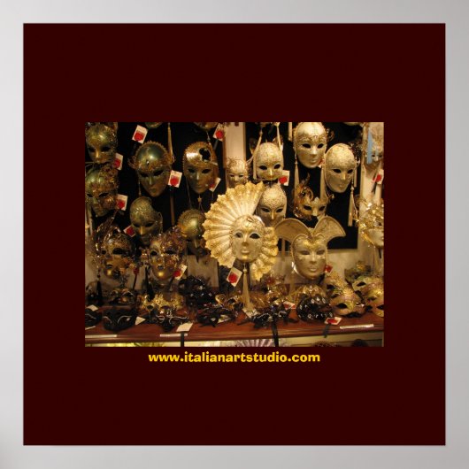Venetiaanse maskers poster (Voorkant)