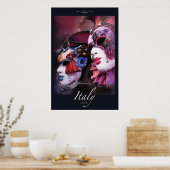 Venetiaanse maskers poster (Keuken)