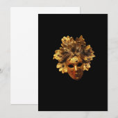 Venetiaanse maskeruitnodiging kaart (Voorkant / Achterkant)