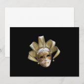 Venetiaanse maskeruitnodiging kaart (Voorkant / Achterkant)