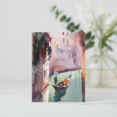 Venetiaanse stijl Canvas, gondolier, gondola Briefkaart (Staand voorkant)