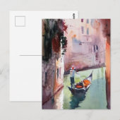 Venetiaanse stijl Canvas, gondolier, gondola Briefkaart (Voorkant / Achterkant)