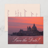 Venetiaanse Sunset Save-the-Date Kaarten (Voorkant / Achterkant)