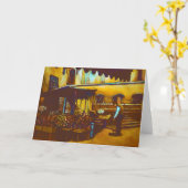 Venetiaanse Venditore Wenskaart Kaart (Gele Bloem)