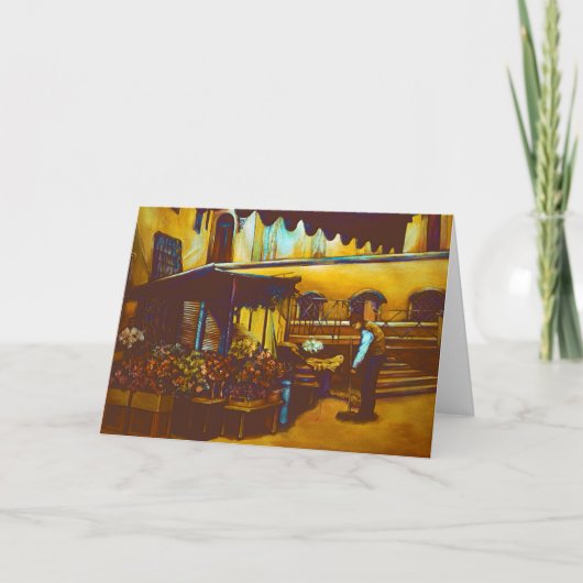 Venetiaanse Venditore Wenskaart Kaart (Voorkant)