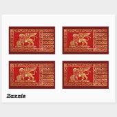 Venetiaanse vlag rechthoekige sticker (Vel)