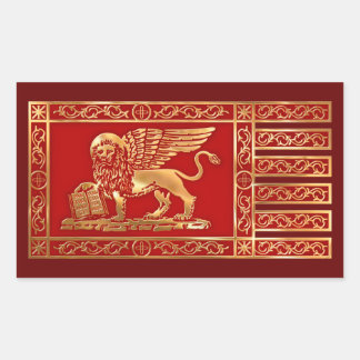 Venetiaanse vlag rechthoekige sticker