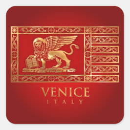 Venetiaanse vlag vierkante sticker
