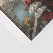 Venetiaanse vrouw in weelderige renaissance jurk tissuepapier (Detail)