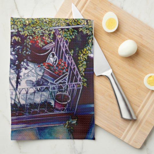 Venetian Aftermiddag Kitchen Hand Towel Theedoek (Quarter Fold)