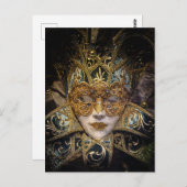 Venetian Carnival Masker Briefkaart (Voorkant / Achterkant)